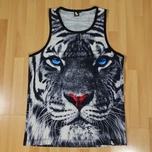 Into The AM White Tiger Men's Tank Top Medium